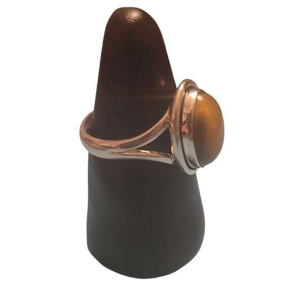 Tiger's Eye Gemstone Ring set in Sterling Silver - Picture 4 of 8